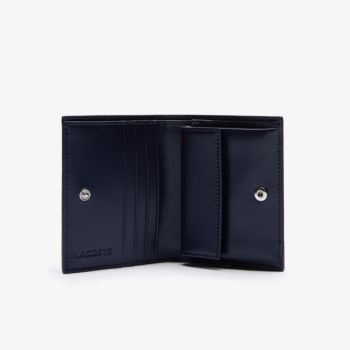 Lacoste Chantaco Small Piqué Leather Snap Wallet Dámské - Peněženka Tmavě Blankyt Blankyt | CZ-hSKe1